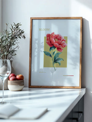 Rote Pfingstrose Aquarell Kunst