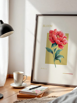 Rote Pfingstrose Aquarell Kunst
