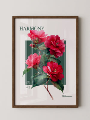 Rote Kamelien Aquarell Stil