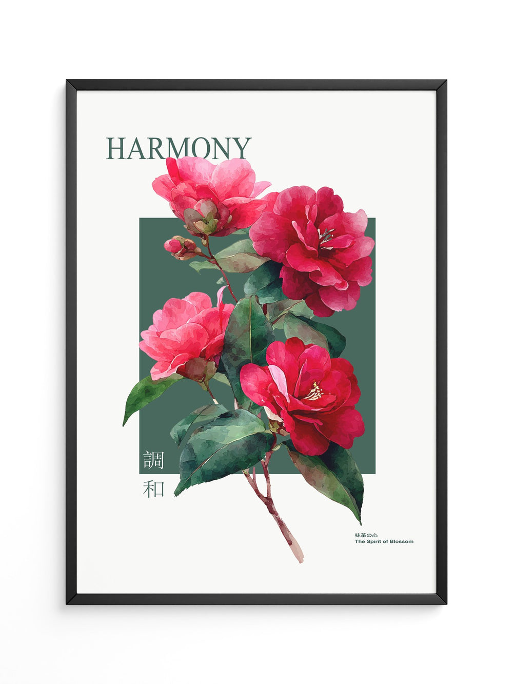 Rote Kamelien Aquarell Stil