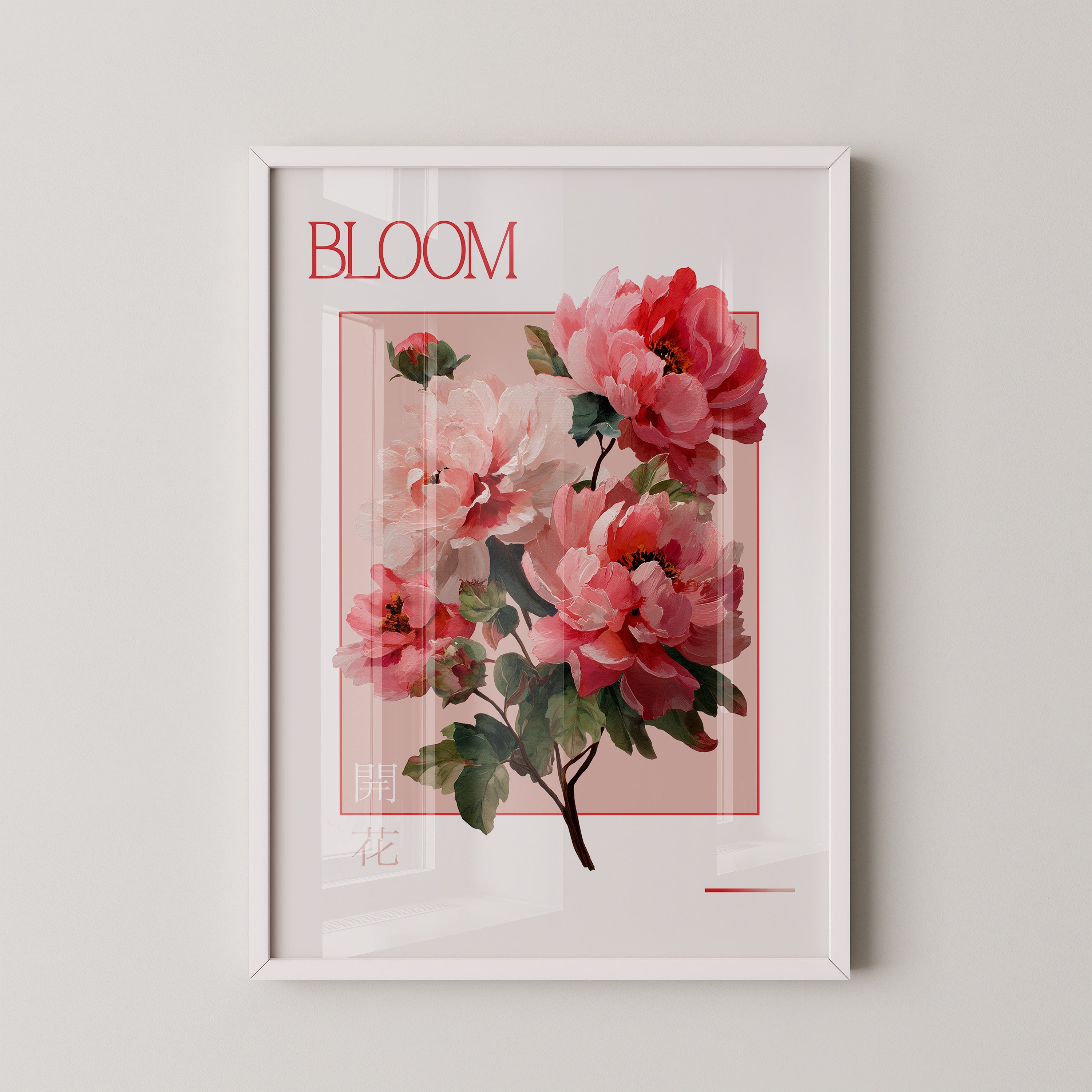 Pfingstrosen Rosa Malerei