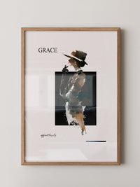 Elegante Frau Aquarell Vintage