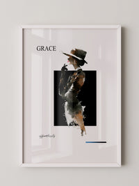 Elegante Frau Aquarell Vintage