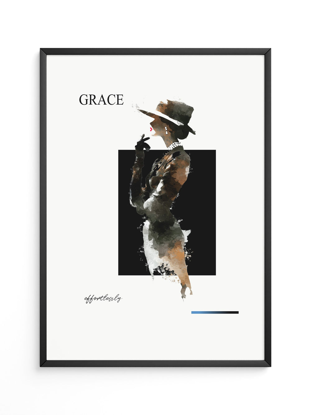 Elegante Frau Aquarell Vintage
