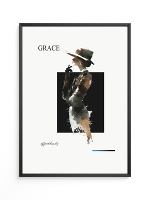 Elegante Frau Aquarell Vintage