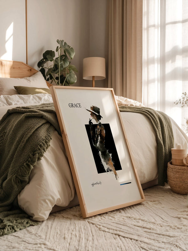 Elegante Frau Aquarell Vintage