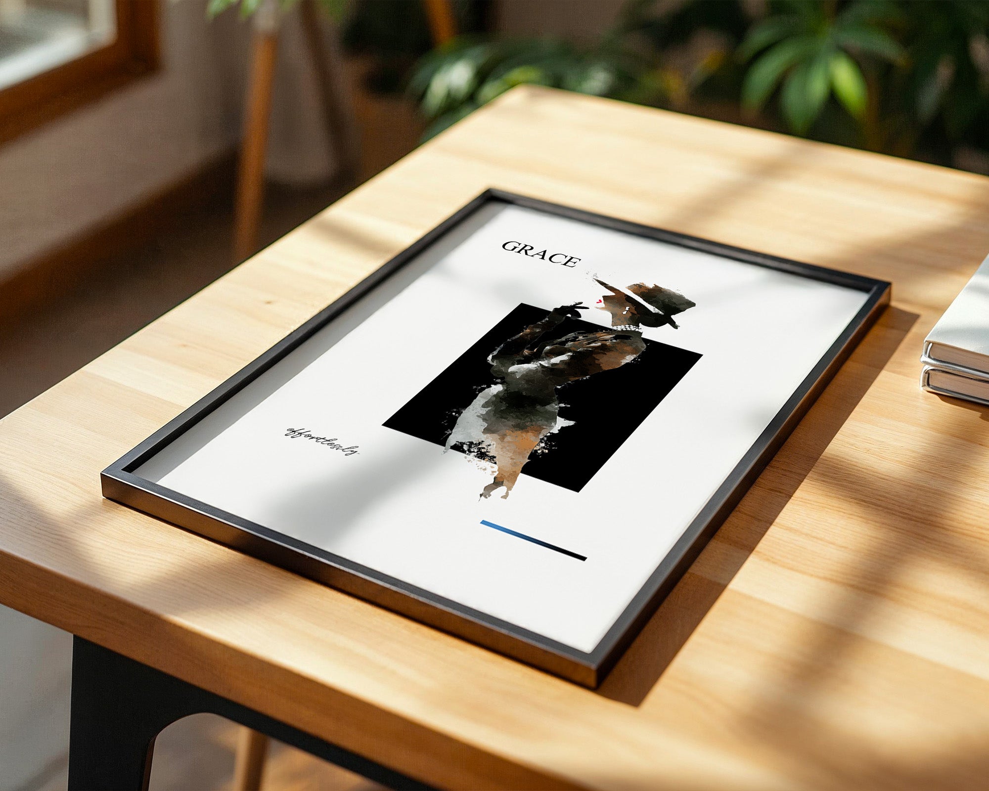 Elegante Frau Aquarell Vintage