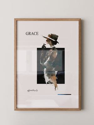 Elegante Frau Aquarell Vintage