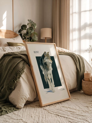 Wolf Aquarell Kunstwerk