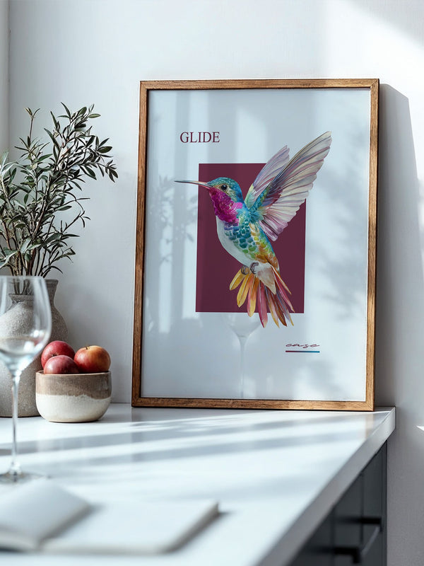 Kolibri Farbenpracht Retro