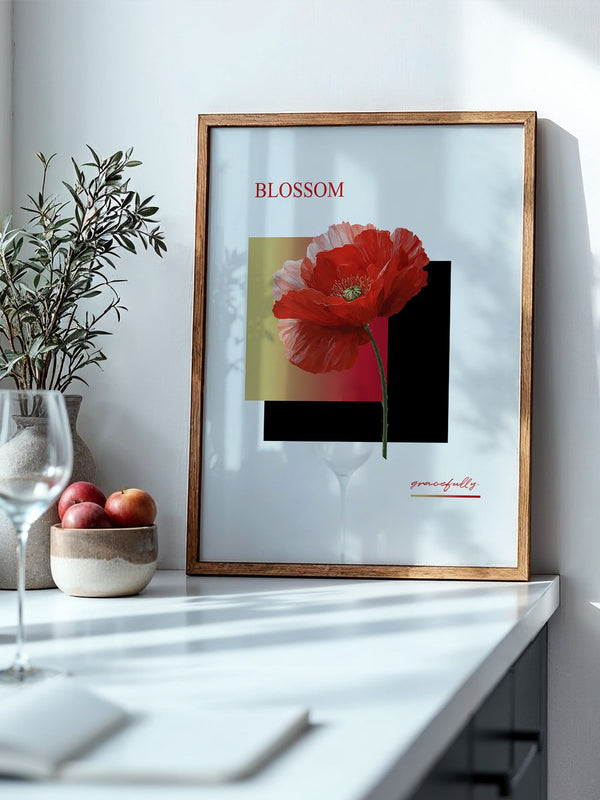 Roter Mohn Blüte Grafik