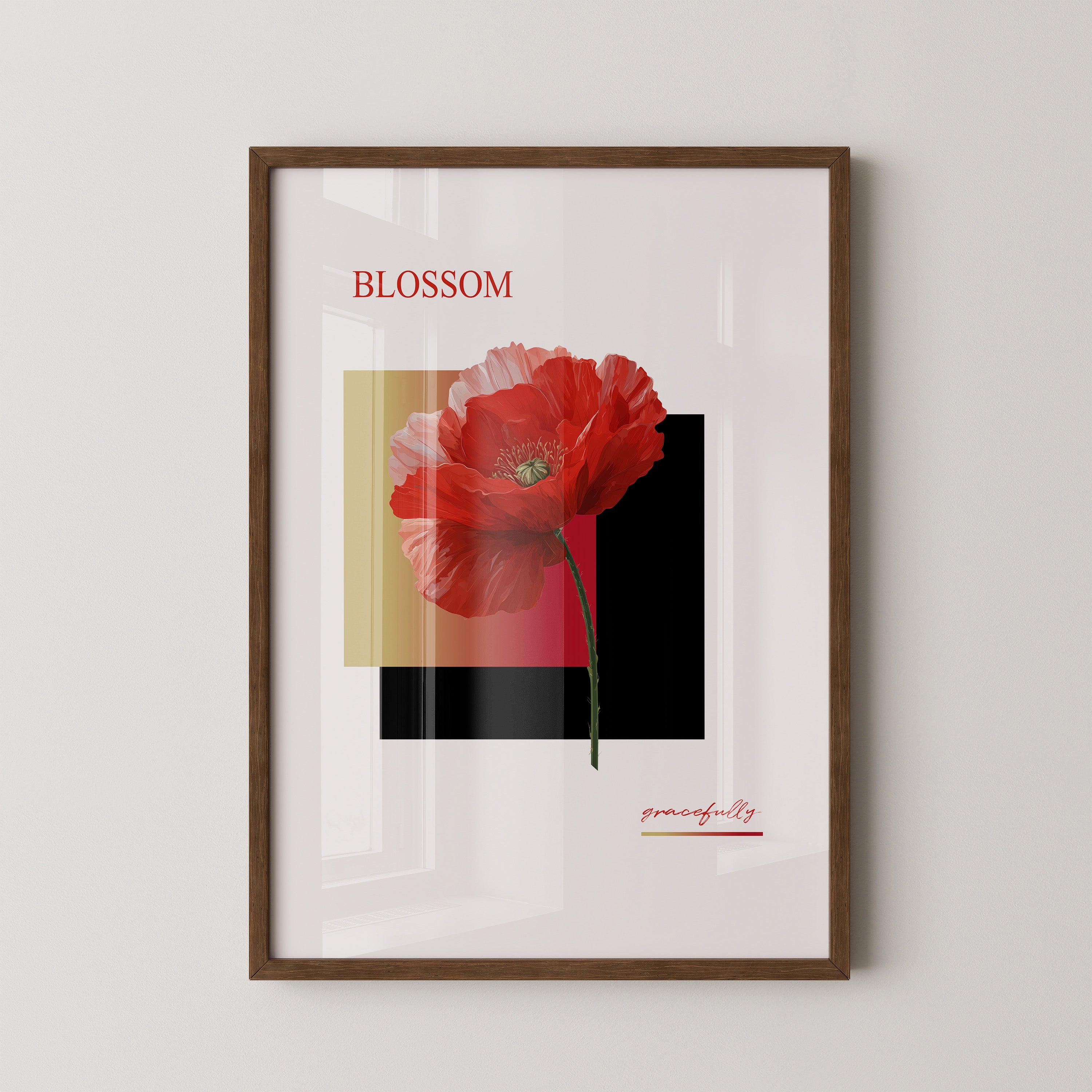 Roter Mohn Blüte Grafik