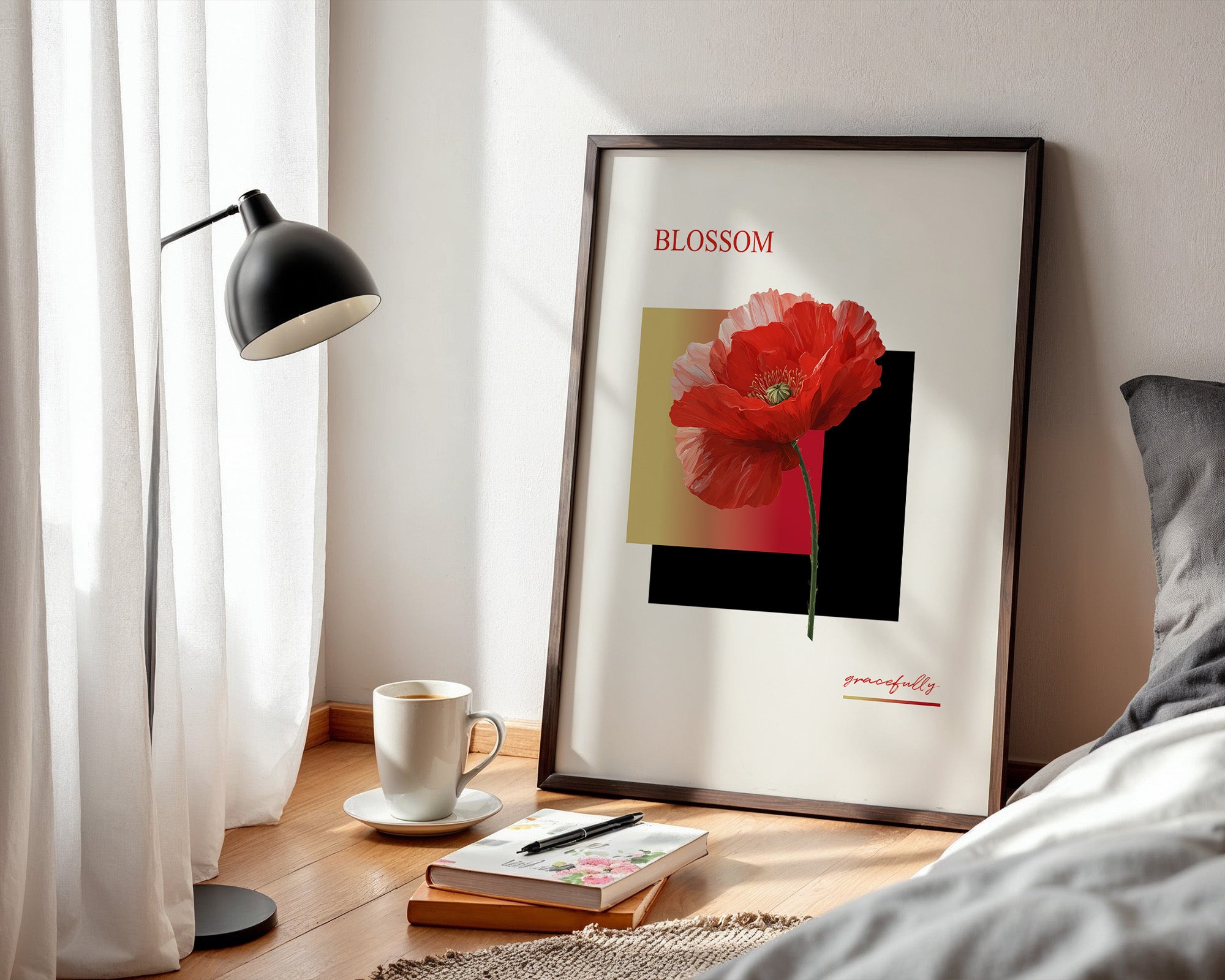 Roter Mohn Blüte Grafik