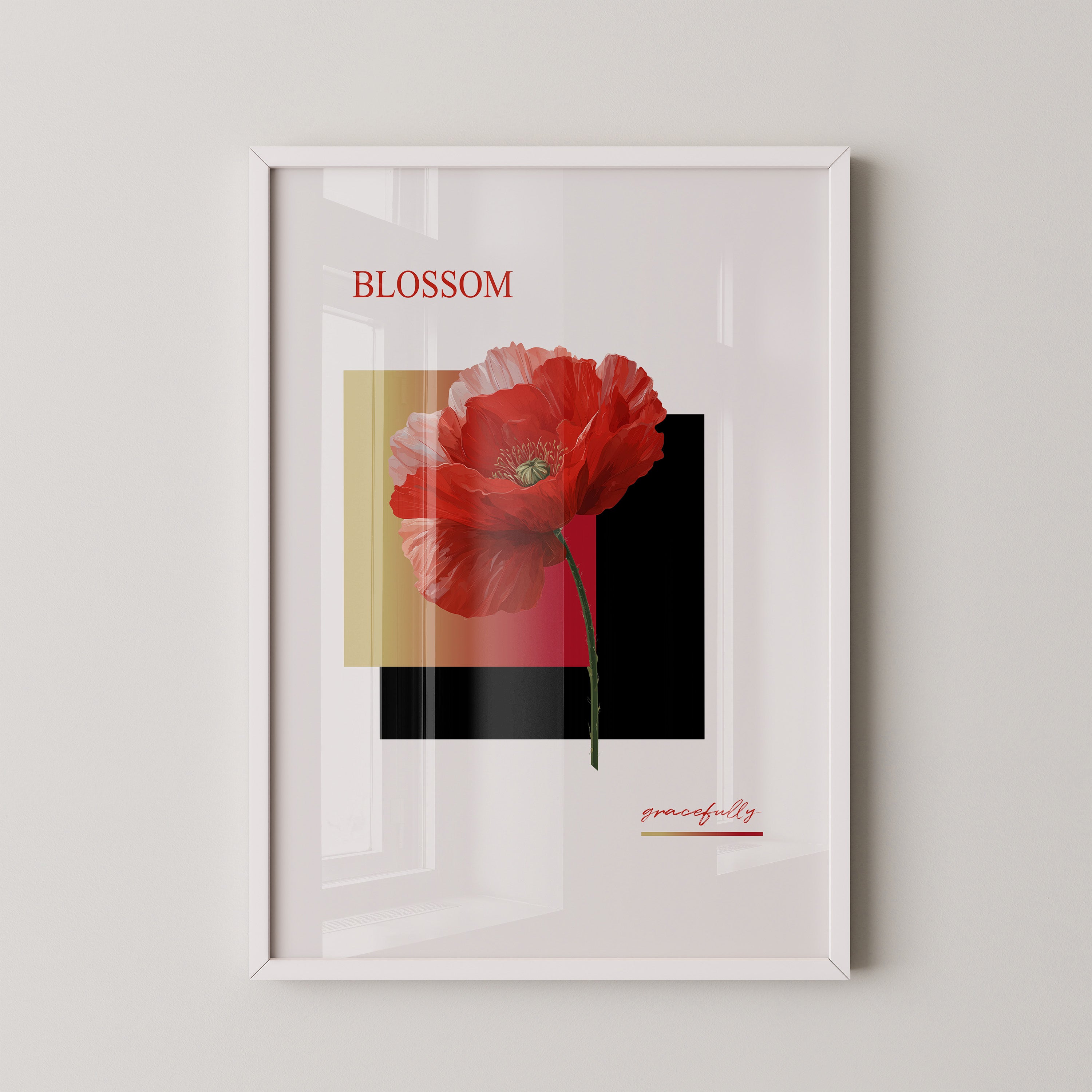 Roter Mohn Blüte Grafik