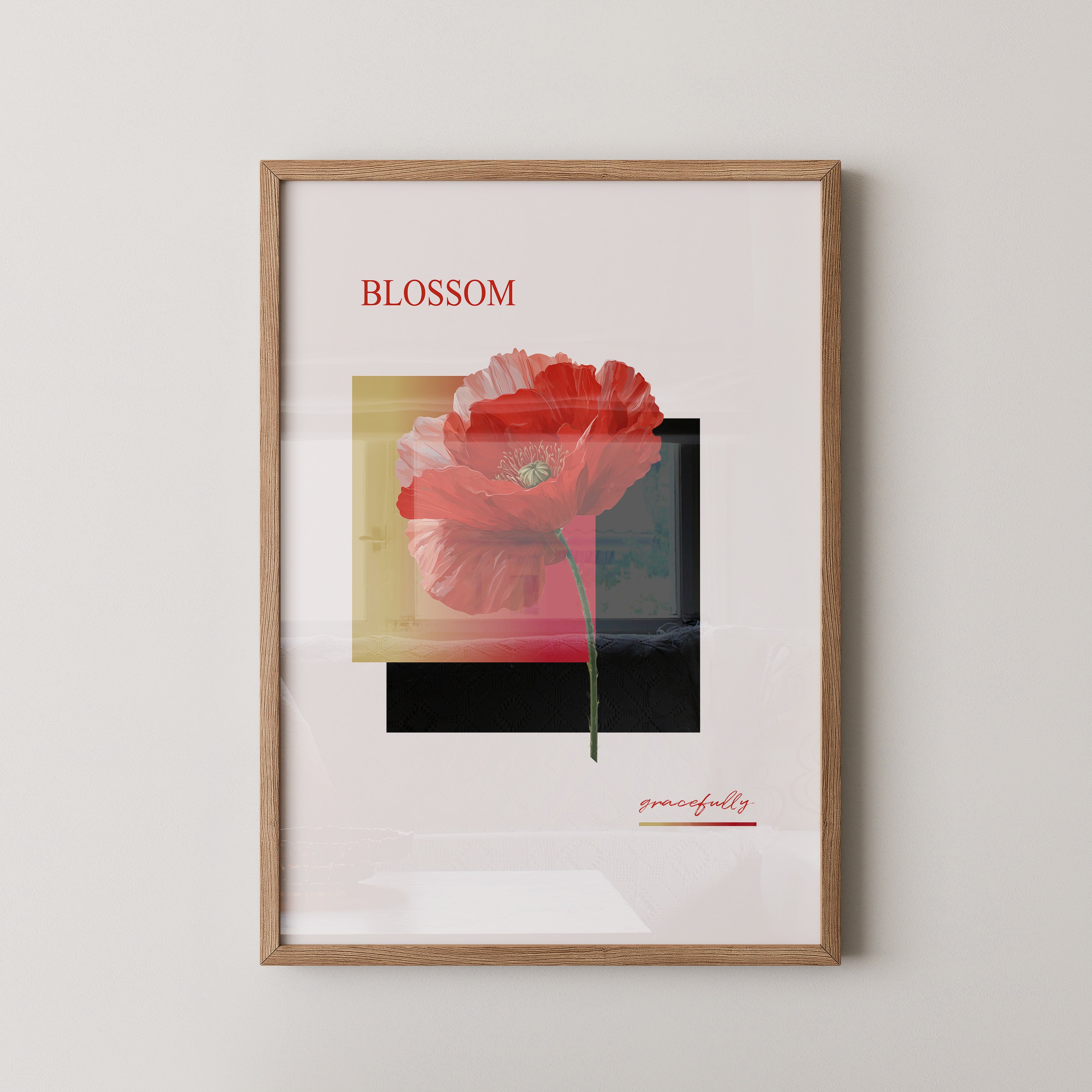 Roter Mohn Blüte Grafik