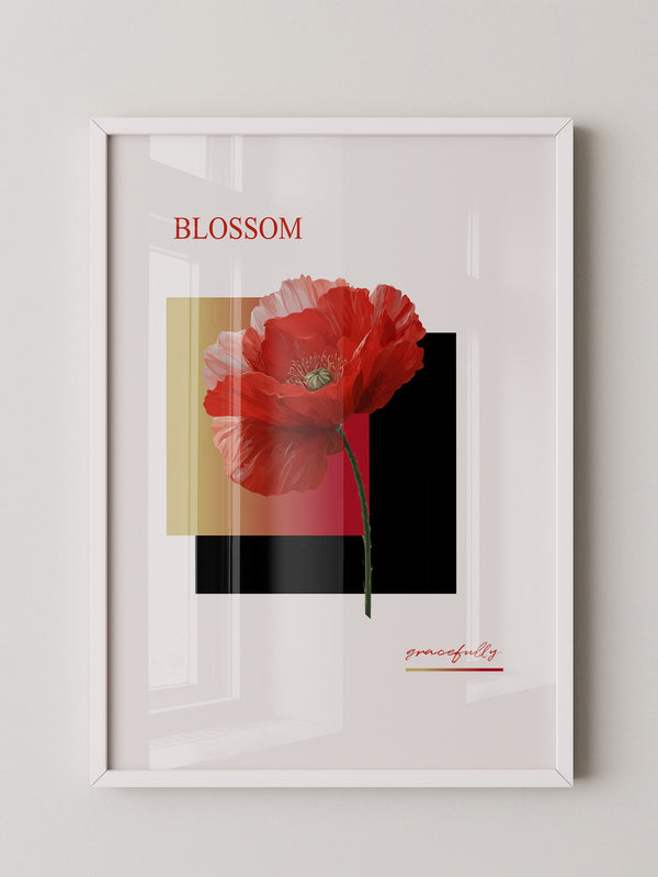 Roter Mohn Blüte Grafik