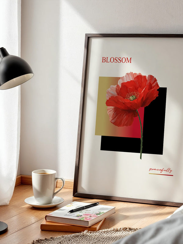 Roter Mohn Blüte Grafik