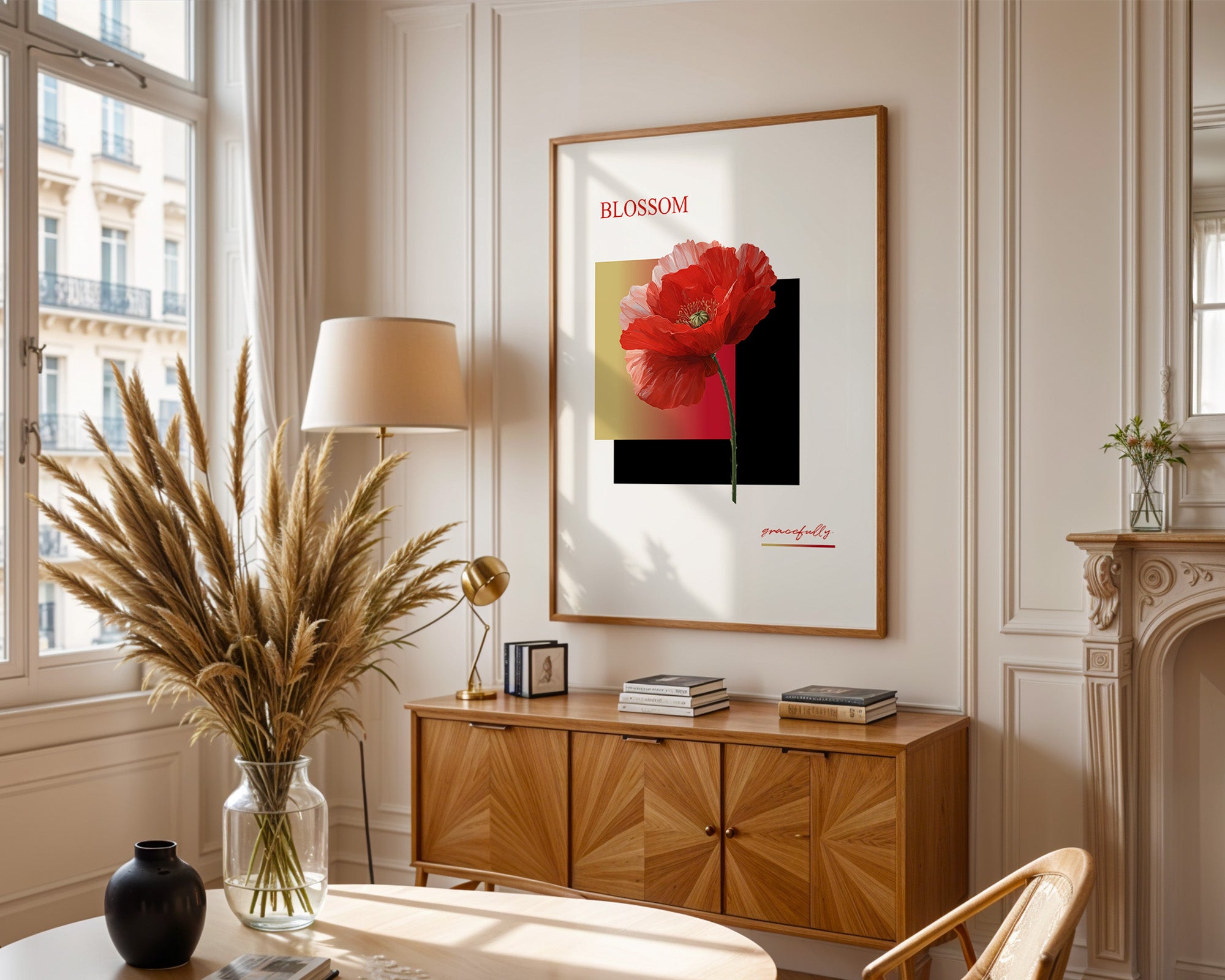 Roter Mohn Blüte Grafik