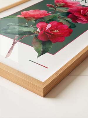 Blütenzweig Rot Aquarell
