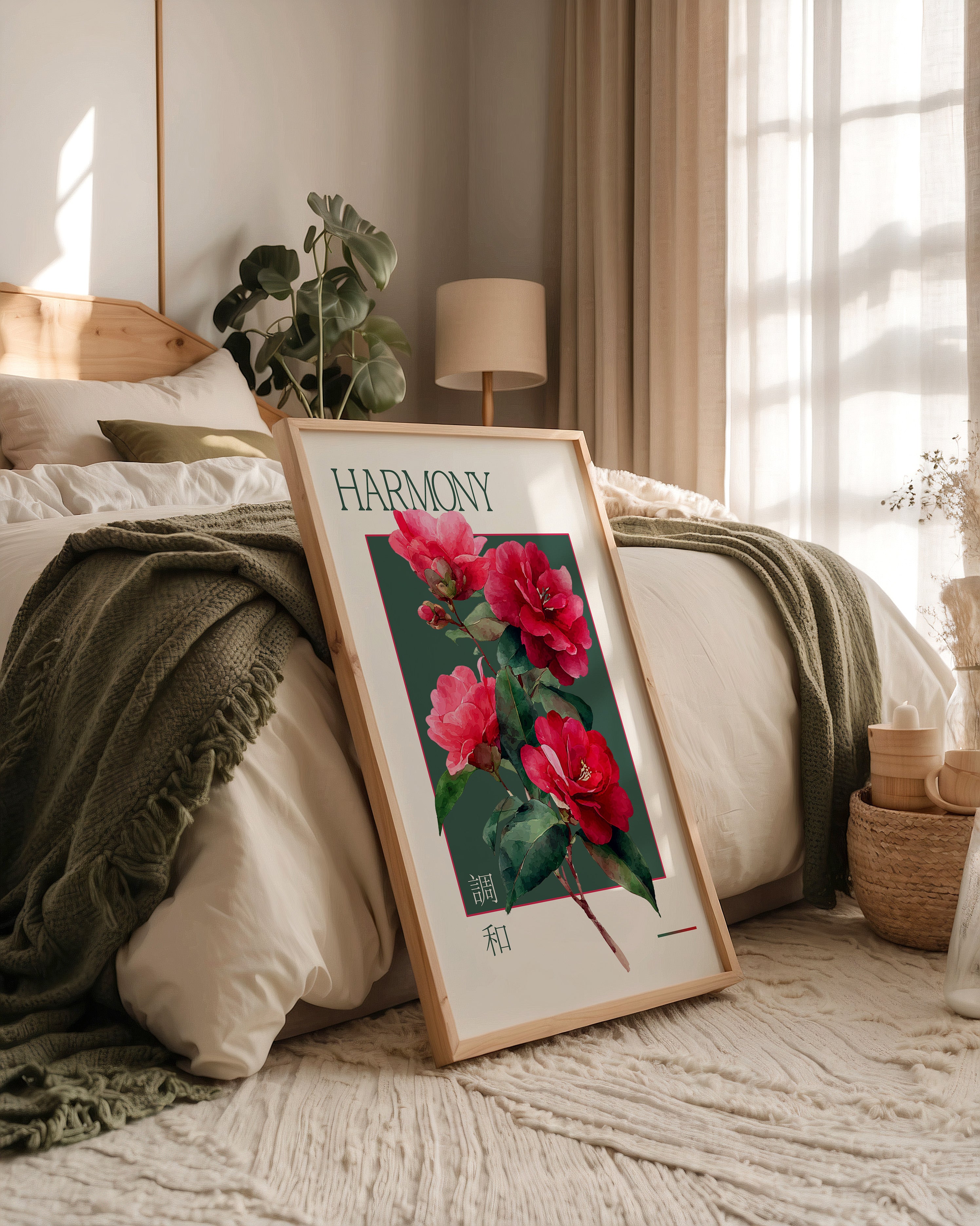 Blütenzweig Rot Aquarell