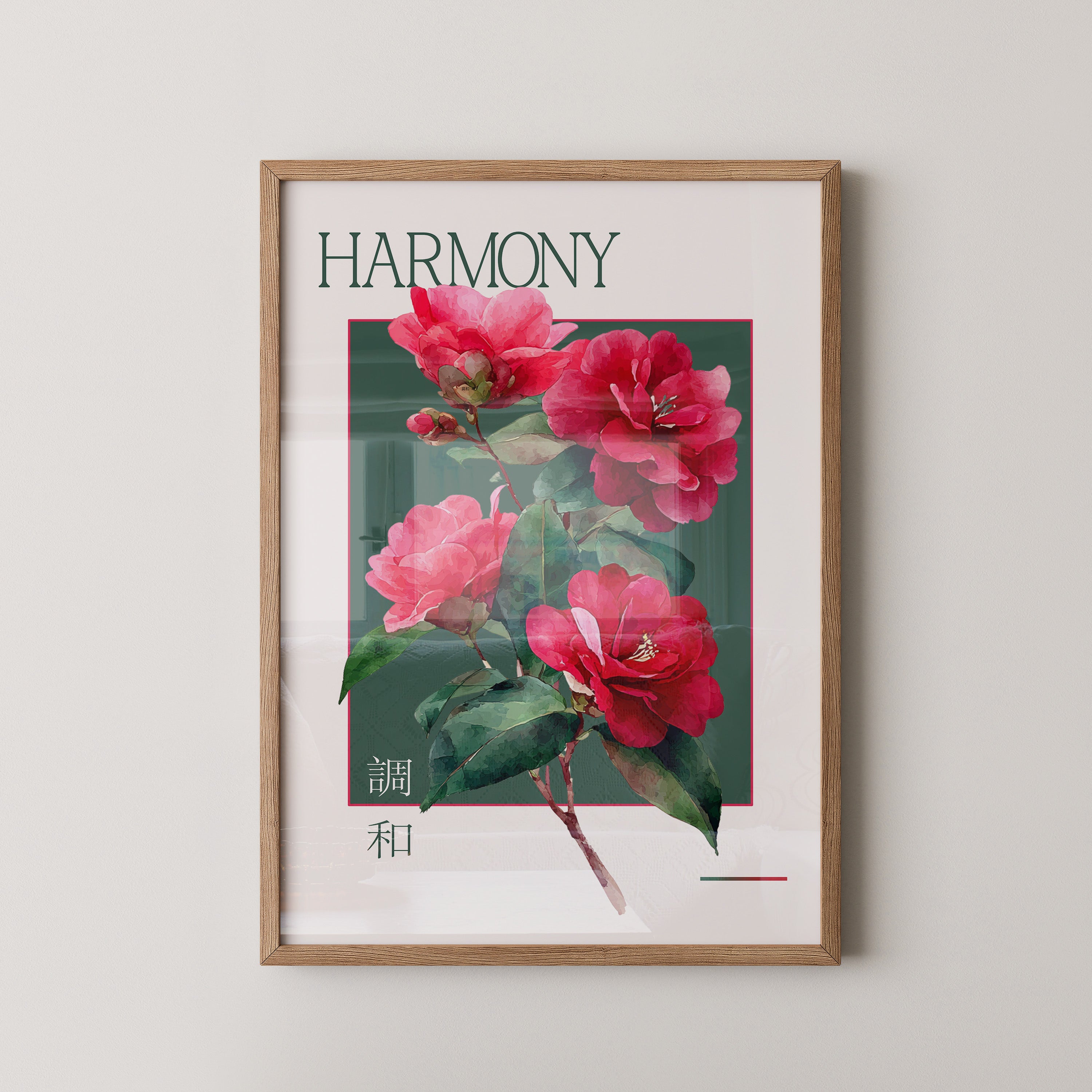 Blütenzweig Rot Aquarell