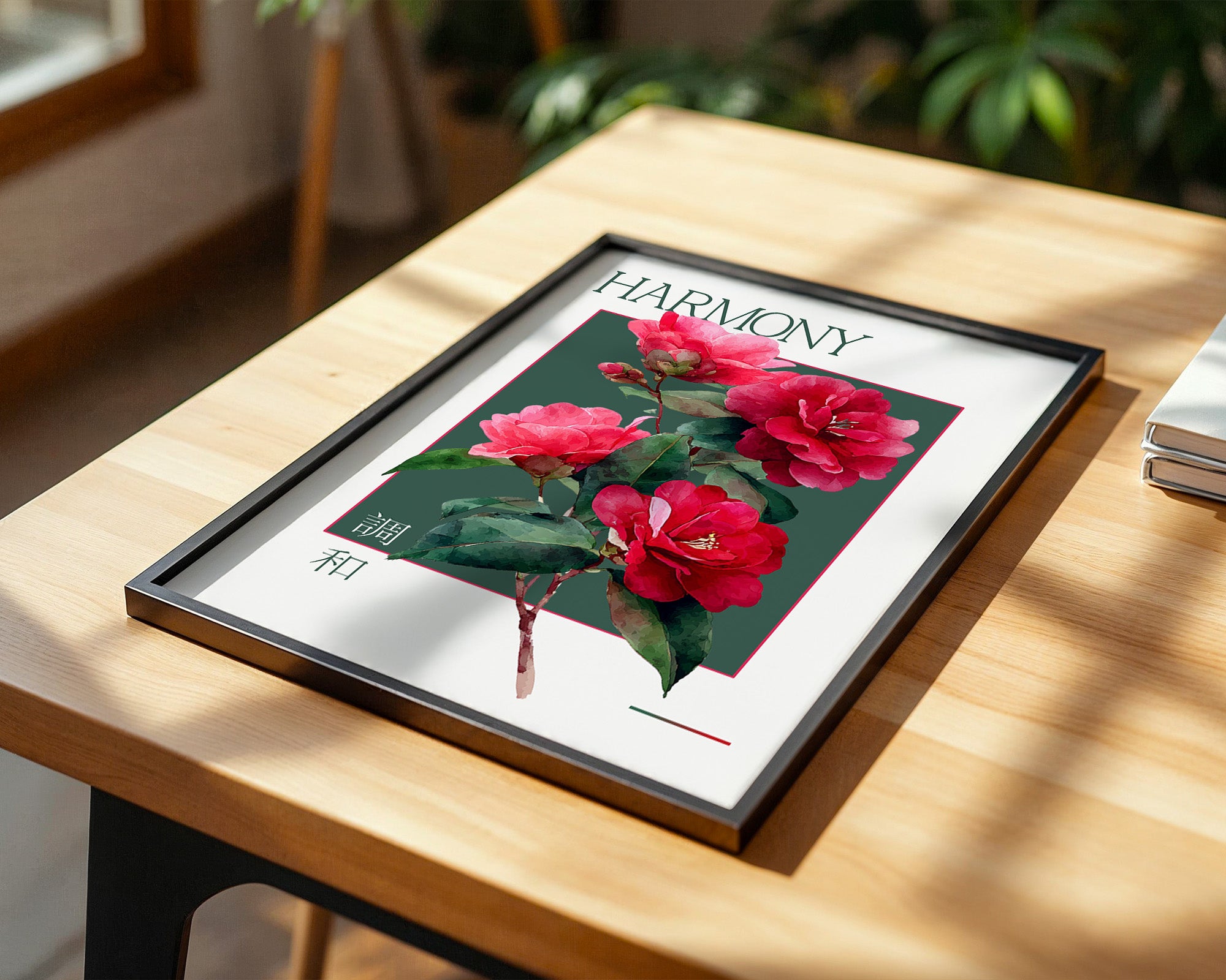 Blütenzweig Rot Aquarell