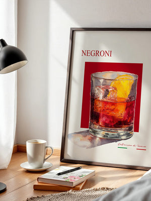 Negroni Aquarell Rot
