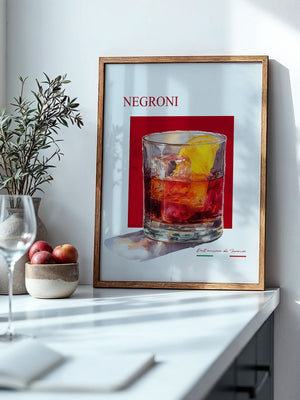 Negroni Aquarell Rot