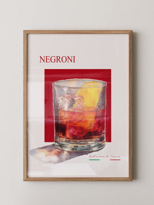 Negroni Aquarell Rot