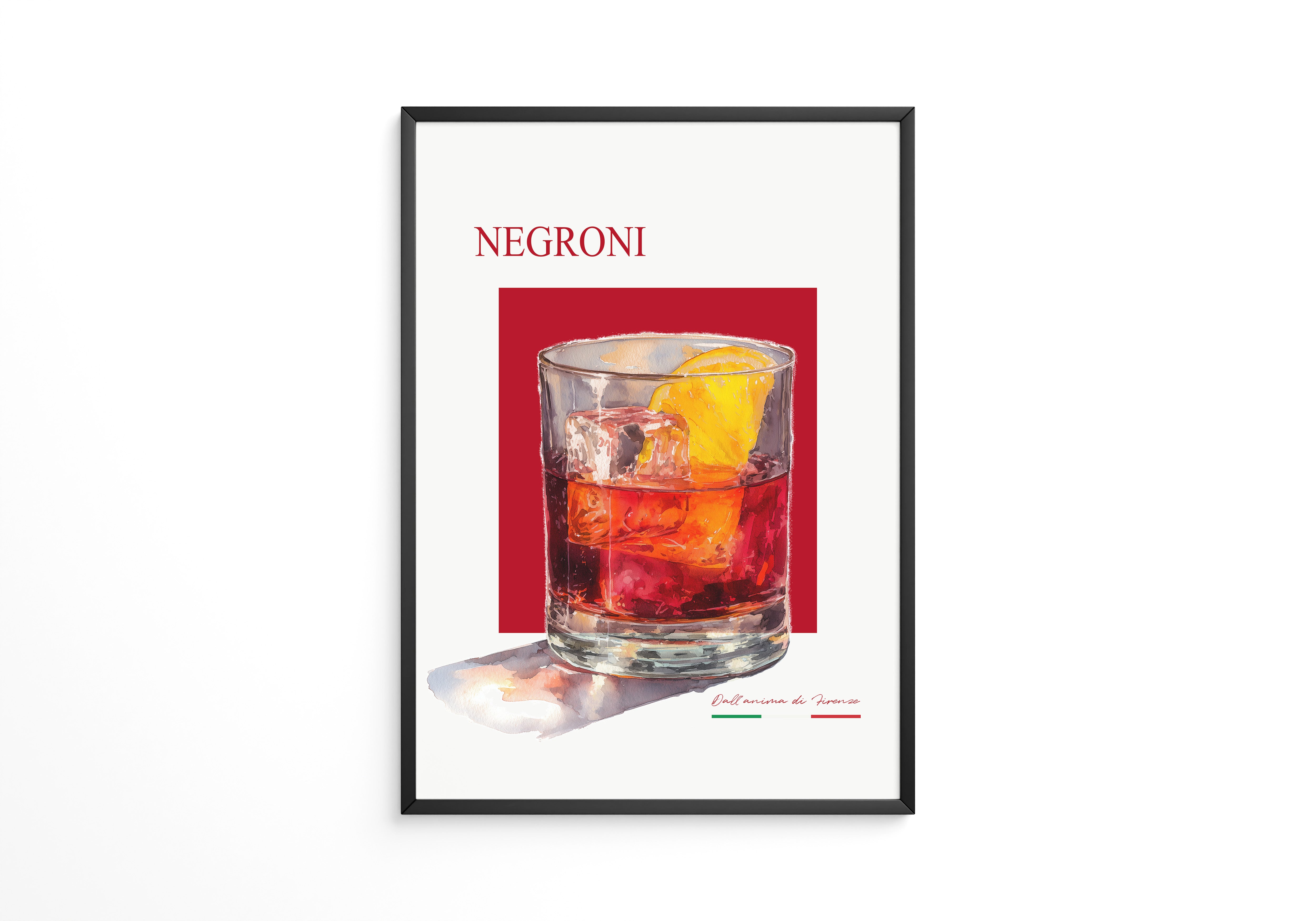Negroni Aquarell Rot