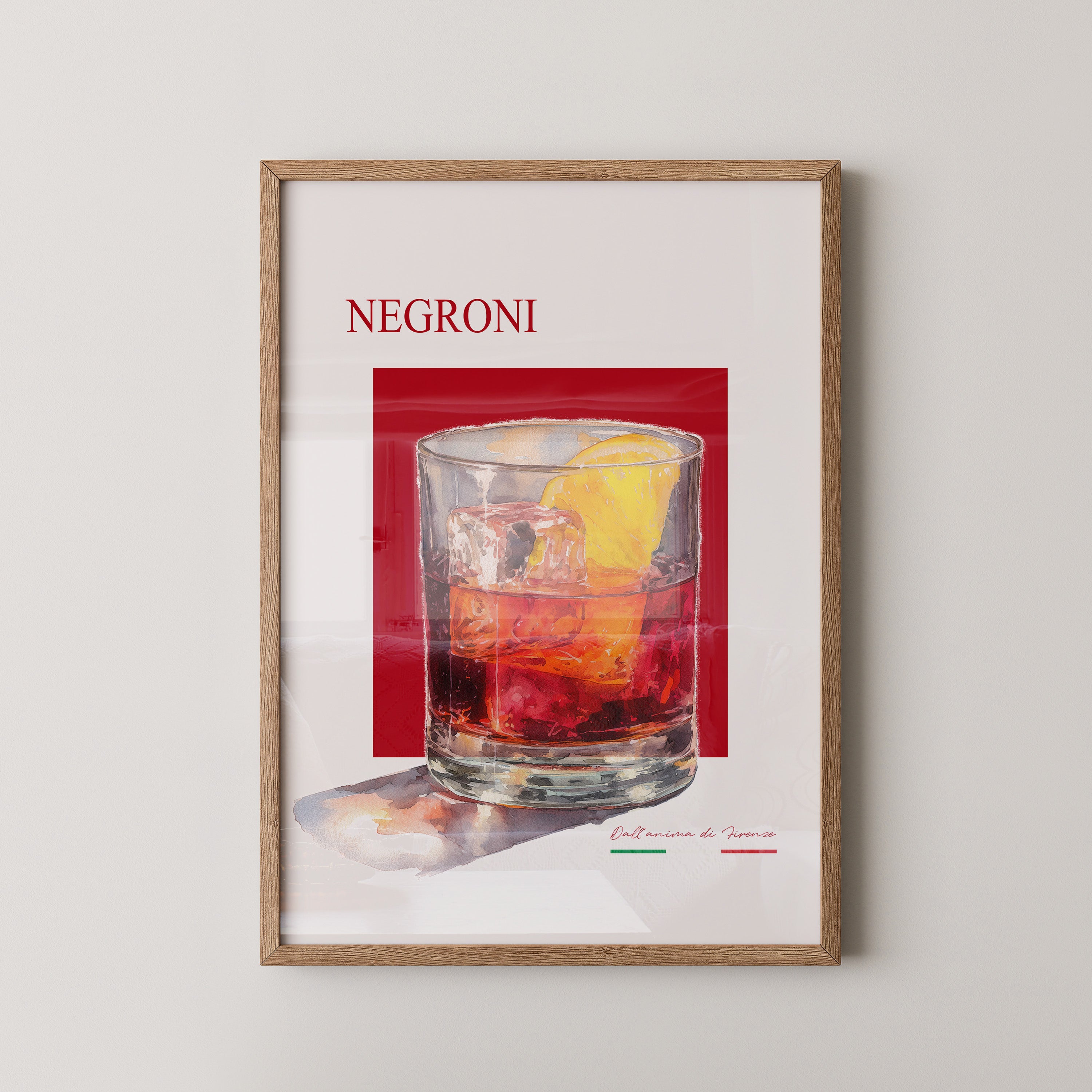 Negroni Aquarell Rot