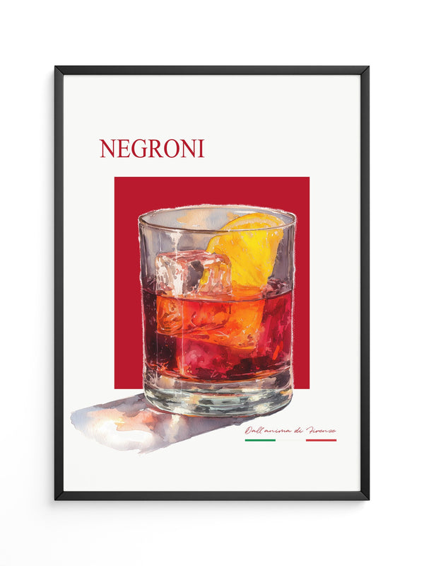 Negroni Aquarell Rot