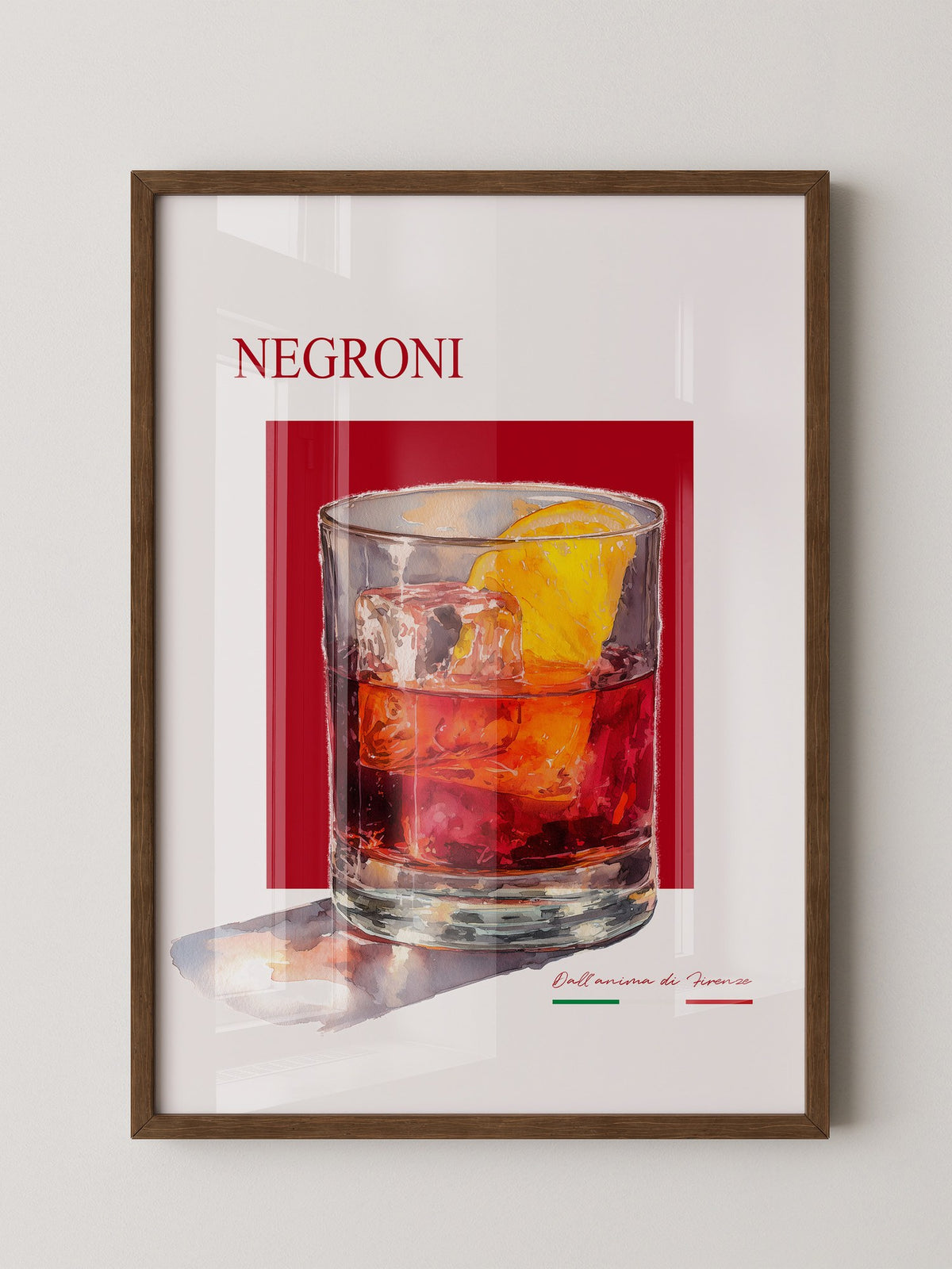Negroni Aquarell Rot