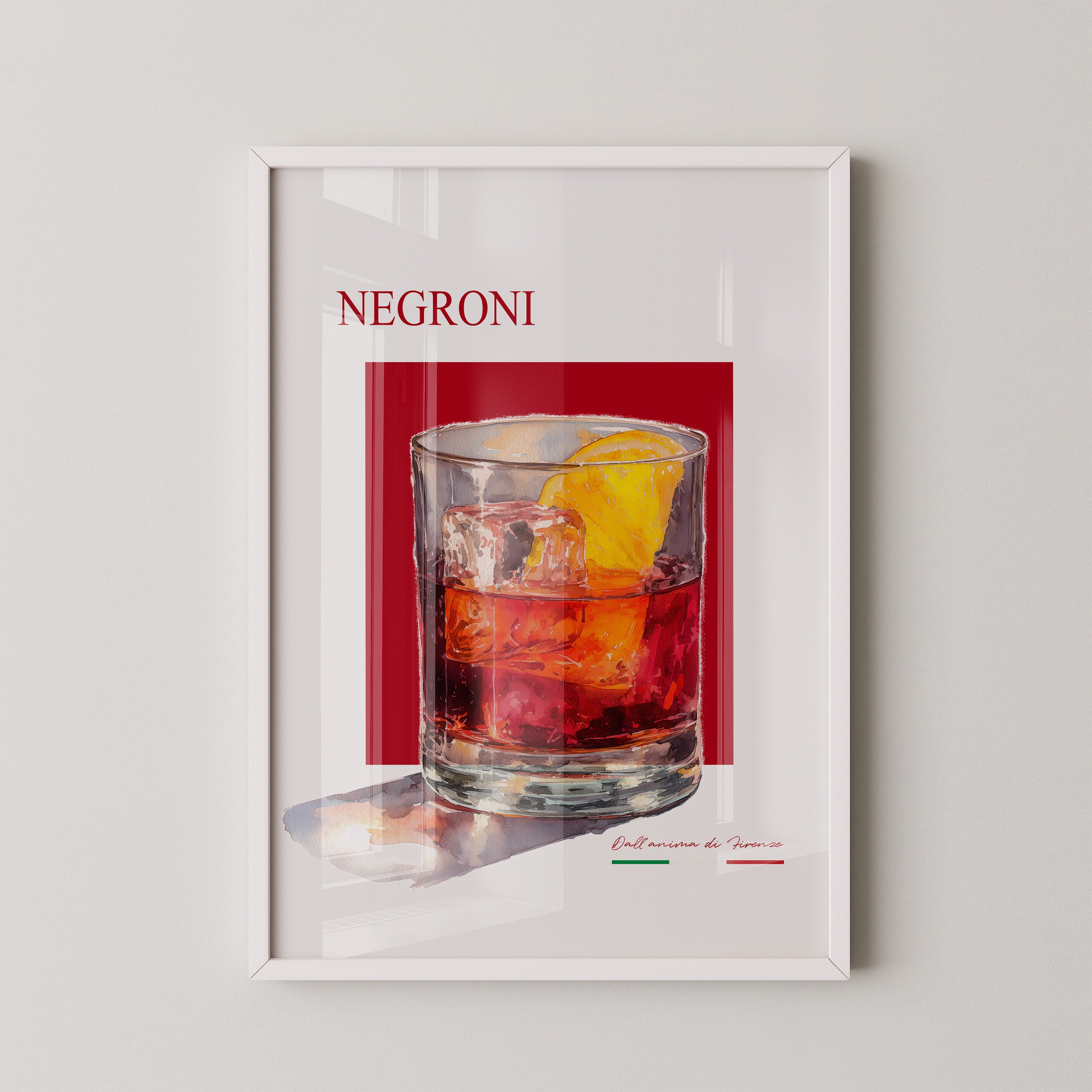 Negroni Aquarell Rot