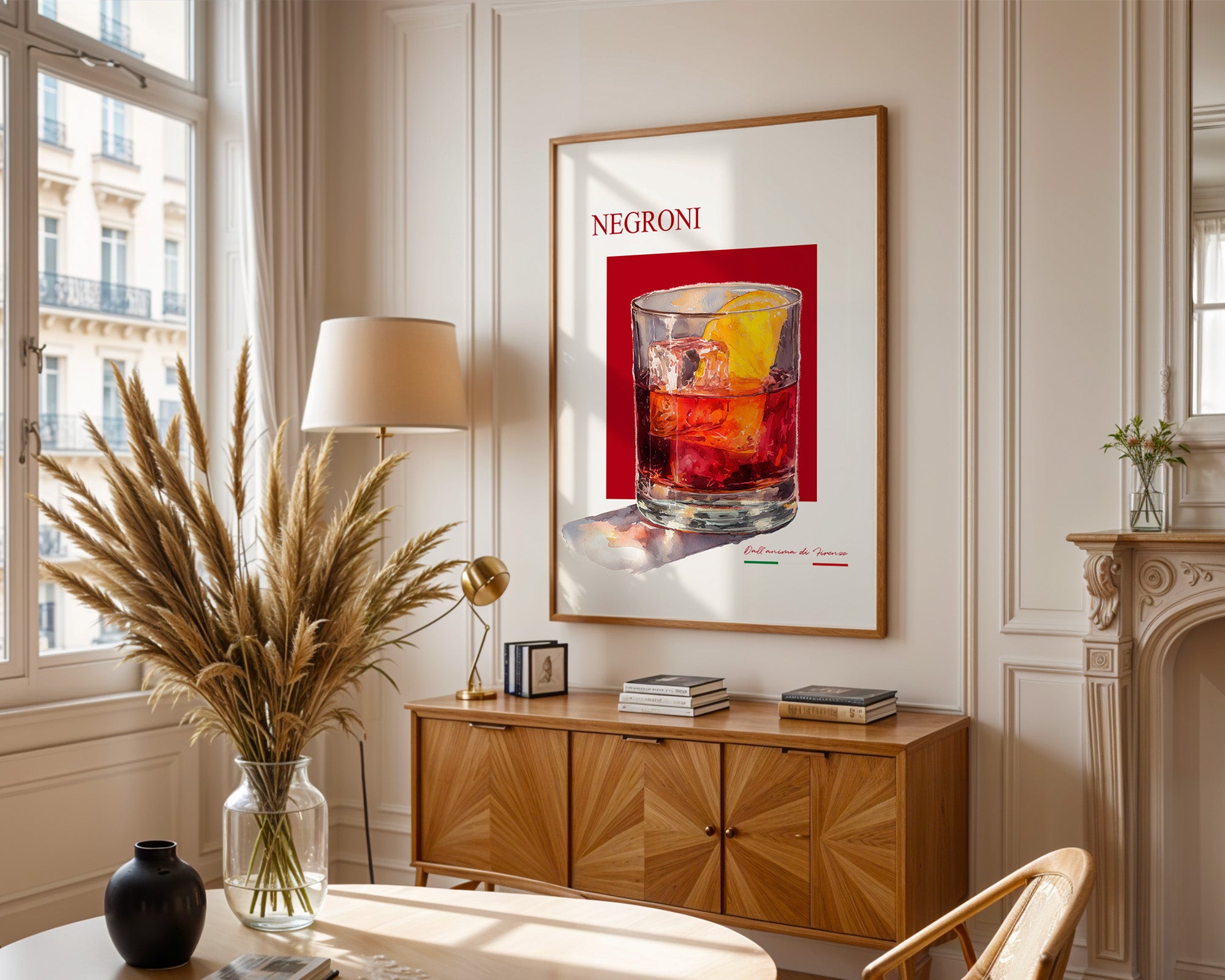 Negroni Aquarell Rot