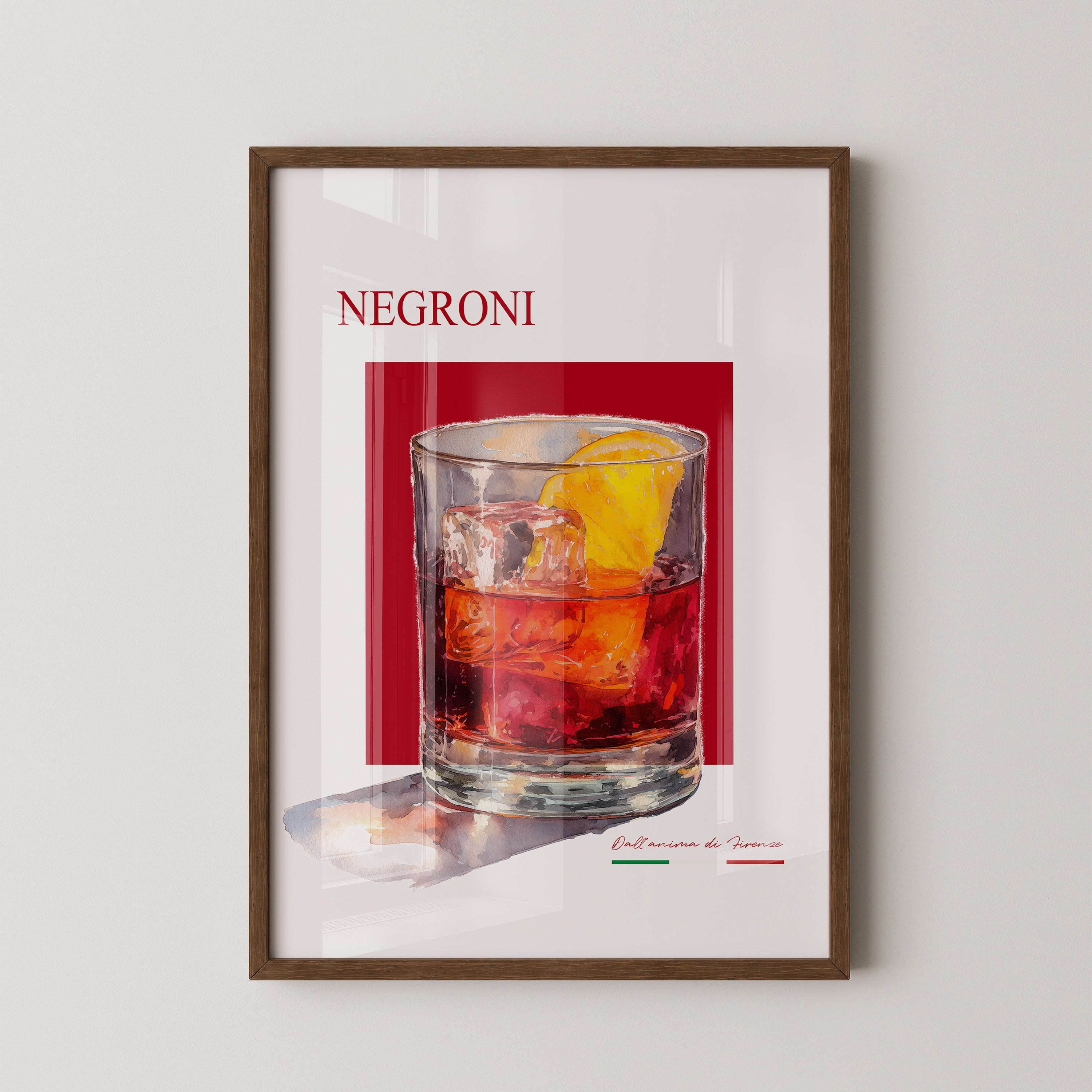 Negroni Aquarell Rot