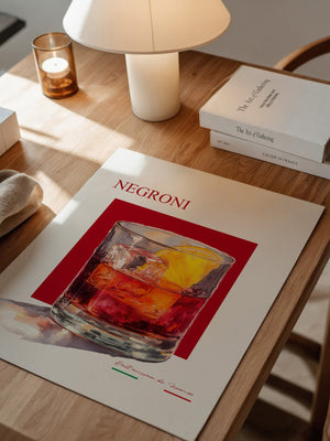 Negroni Aquarell Rot