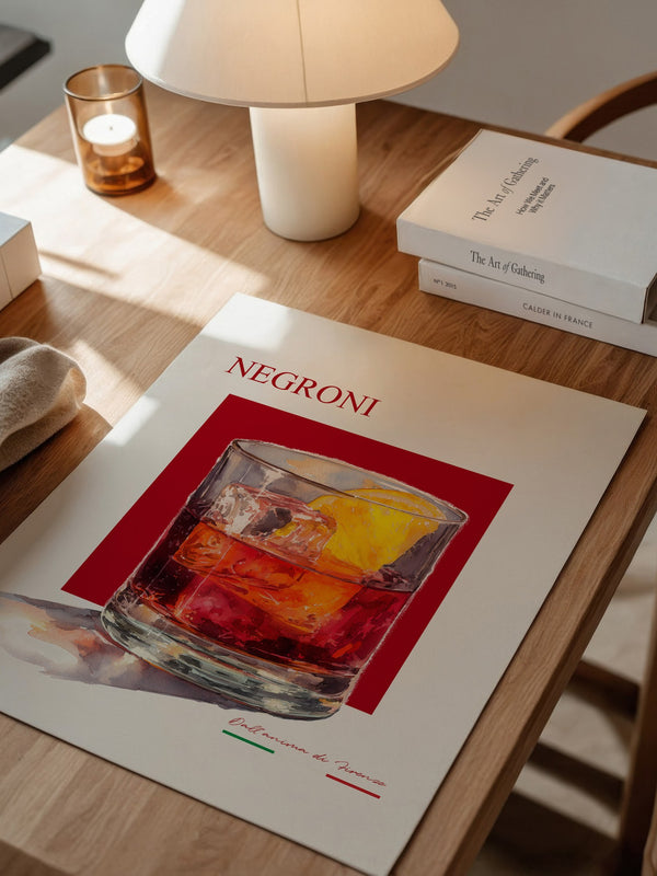 Negroni Aquarell Rot