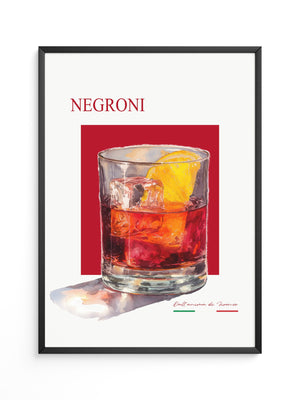 Negroni Aquarell Rot