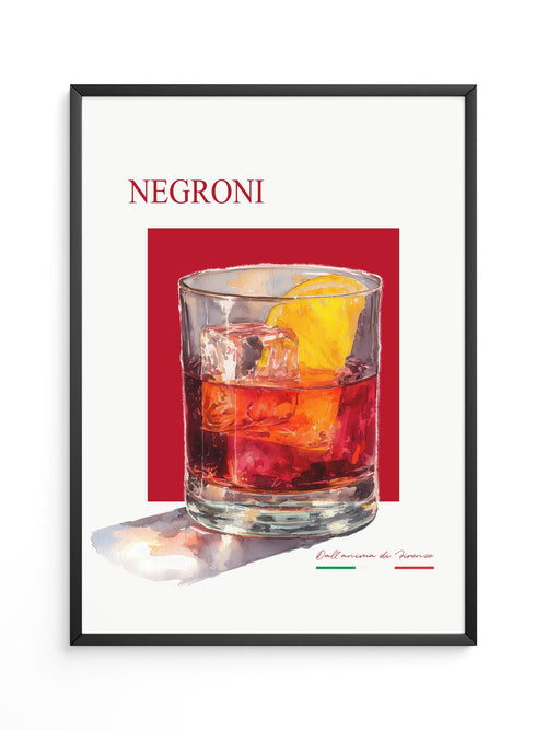 Negroni Aquarell Rot