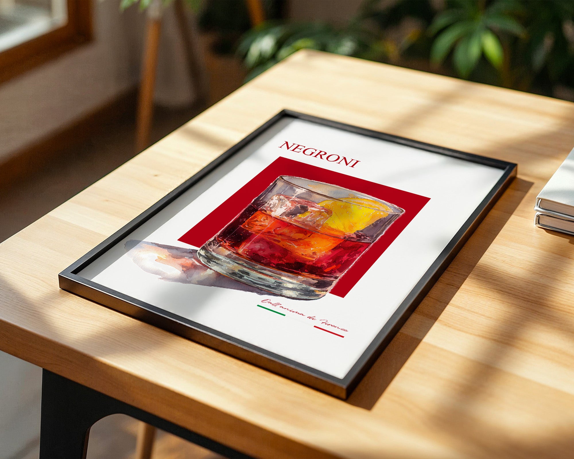 Negroni Aquarell Rot