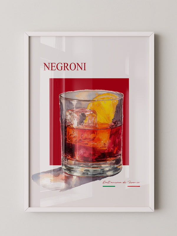 Negroni Aquarell Rot