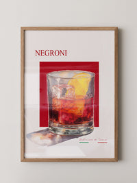 Negroni Aquarell Rot