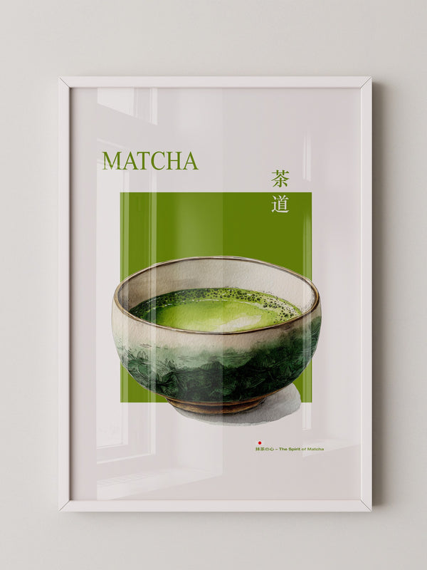 Matcha Tee Tasse Aquarellgrün