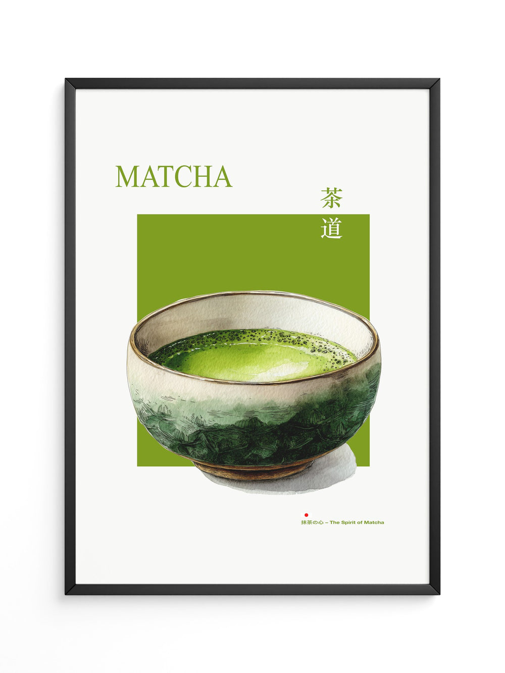 Matcha Tee Tasse Aquarellgrün