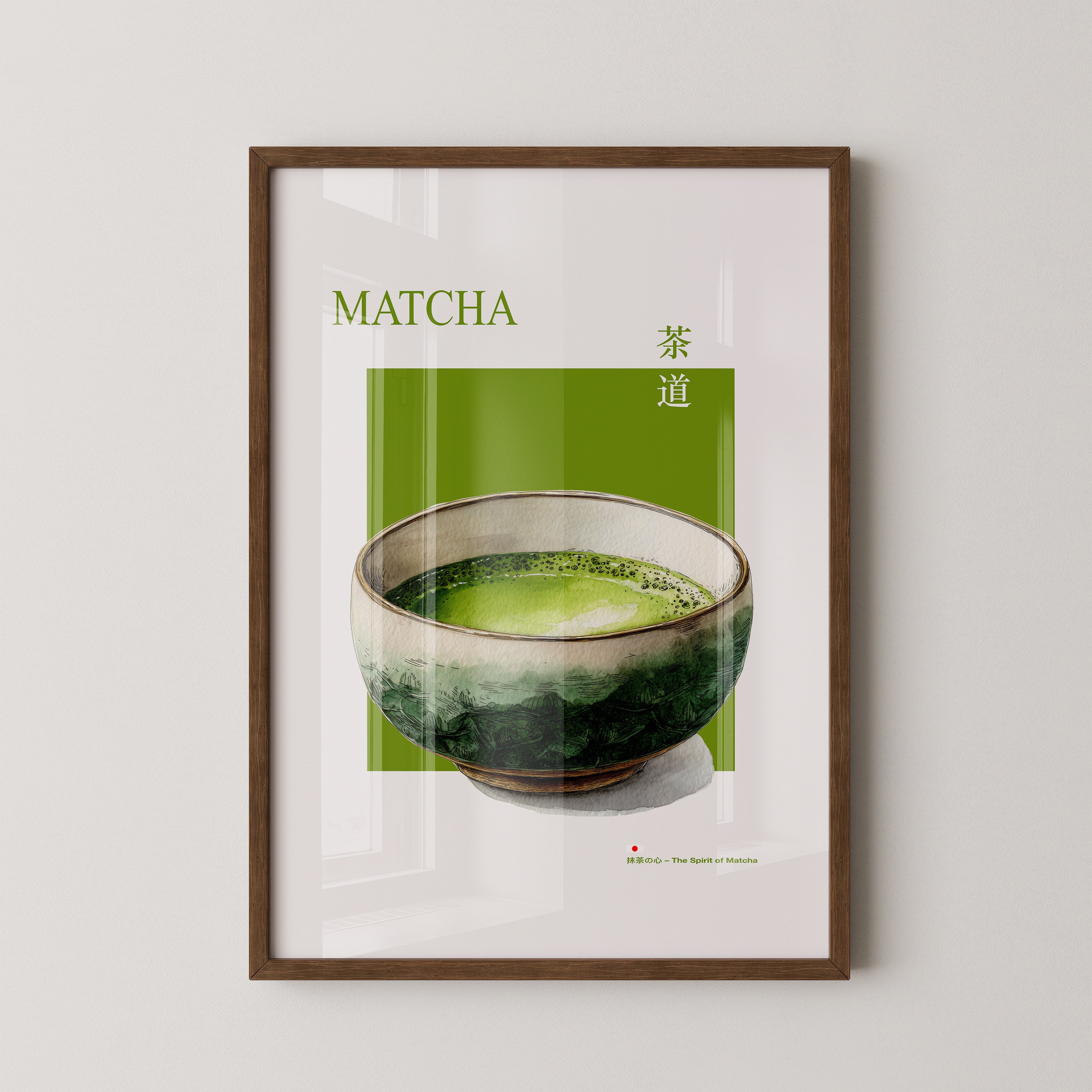 Matcha Tee Tasse Aquarellgrün