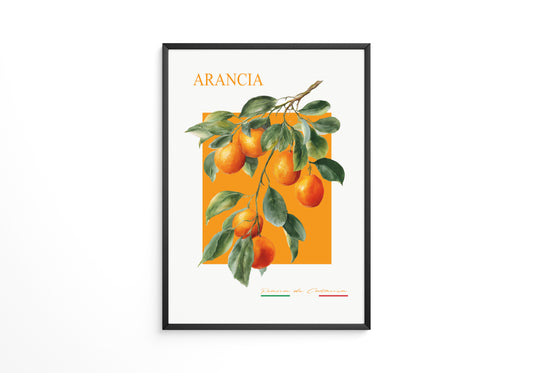 Orangen Zweig Aquarellstil