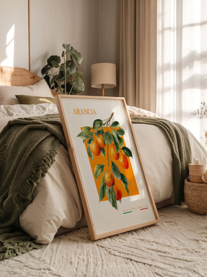 Orangen Zweig Aquarellstil