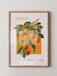 Orangen Zweig Aquarellstil
