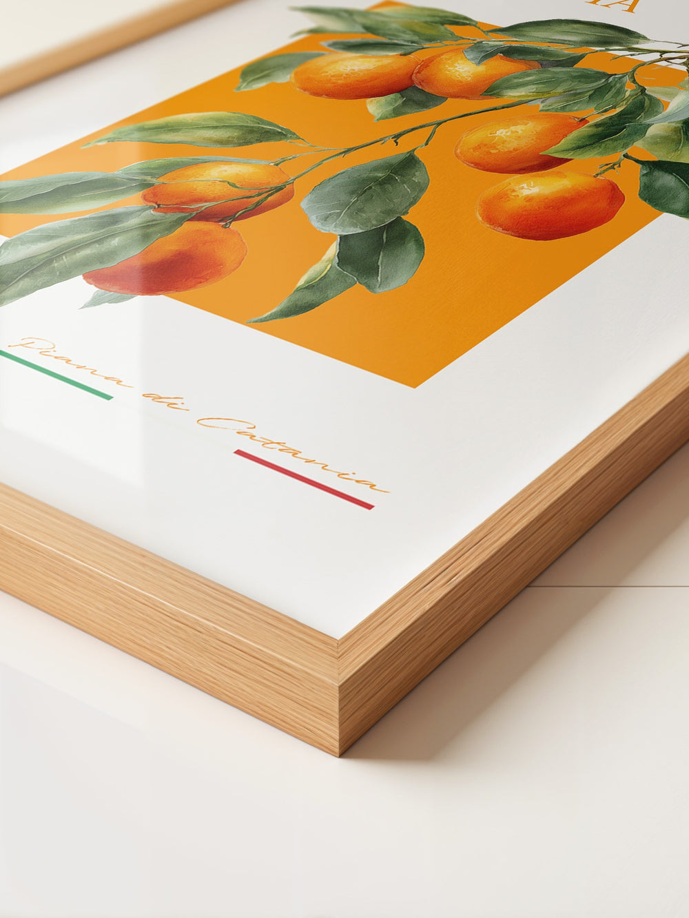 Orangen Zweig Aquarellstil